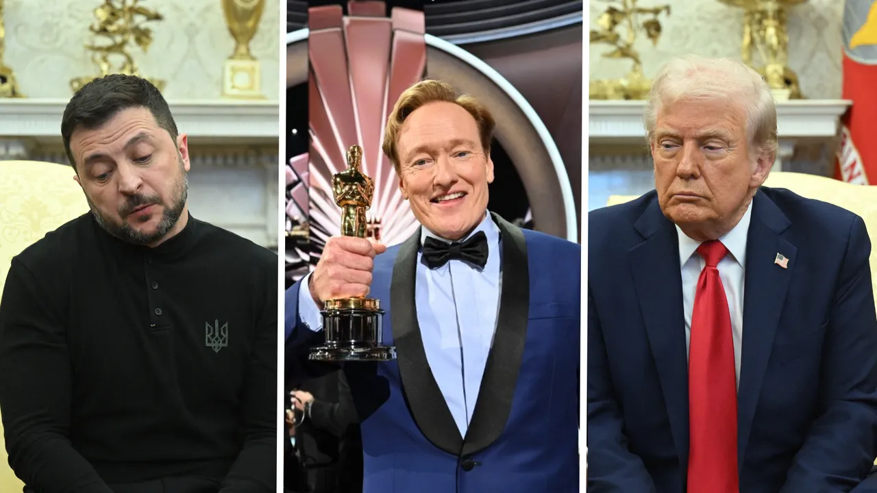  The 2025 Oscars saw Donald Trump become the subject of a joke from host Conan O’Brien, who took aim at the US President while discussing the film Anora.  Photograph: (AFP) 