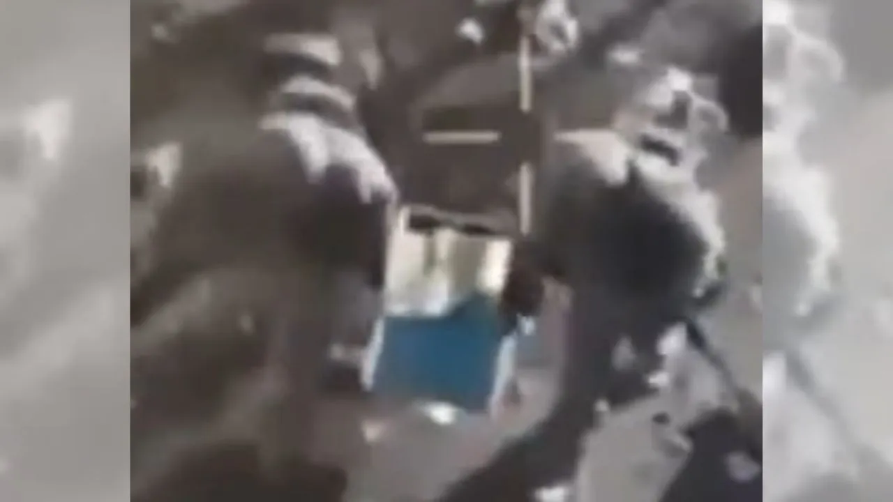  Screengrab from video. Photograph: (Telegram/@OSHP_225) 
