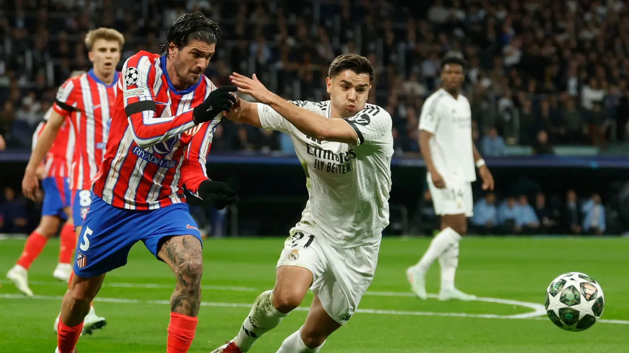  Champions League: Brahim Diaz earns Real Madrid lead on Atletico in derby clash Photograph: (AFP) 