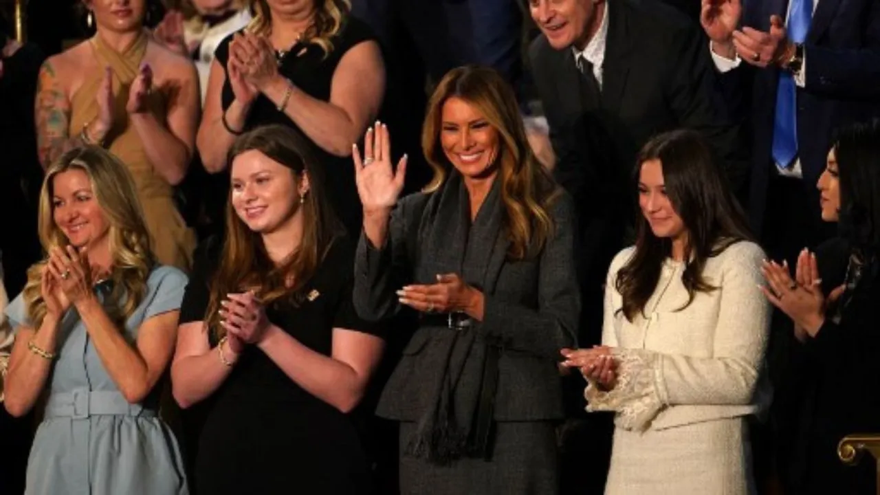  Trump recognises Elliston Berry, teen victim of deepfake pornography in Congress address Photograph: (AFP) 