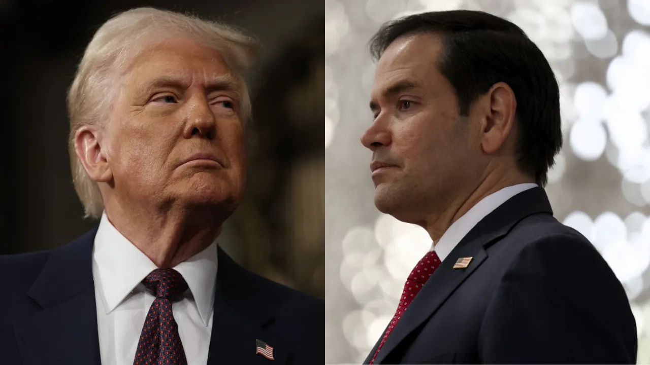  File Photo: Donald Trump, Marco Rubio Photograph: (Combination created using images from AFP) 
