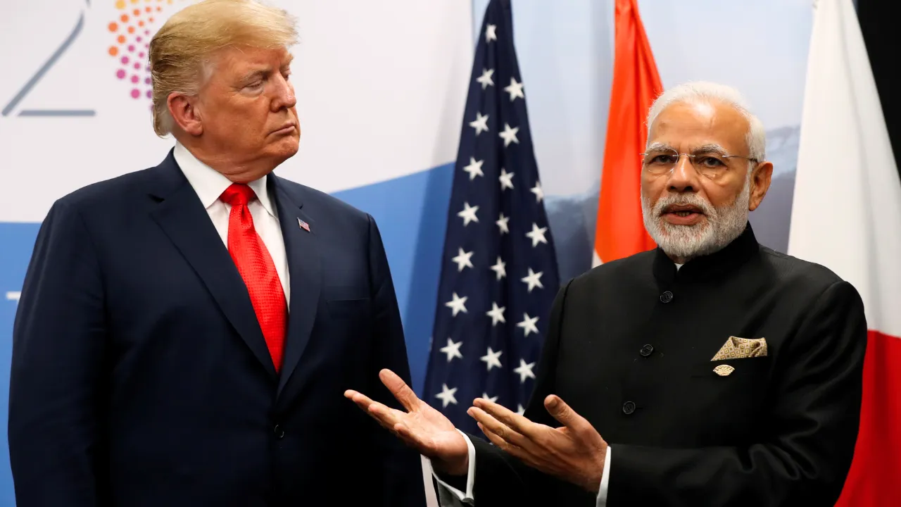  Prime Minister Narendra Modi and US President Donald Trump Photograph: (Reuters) 
