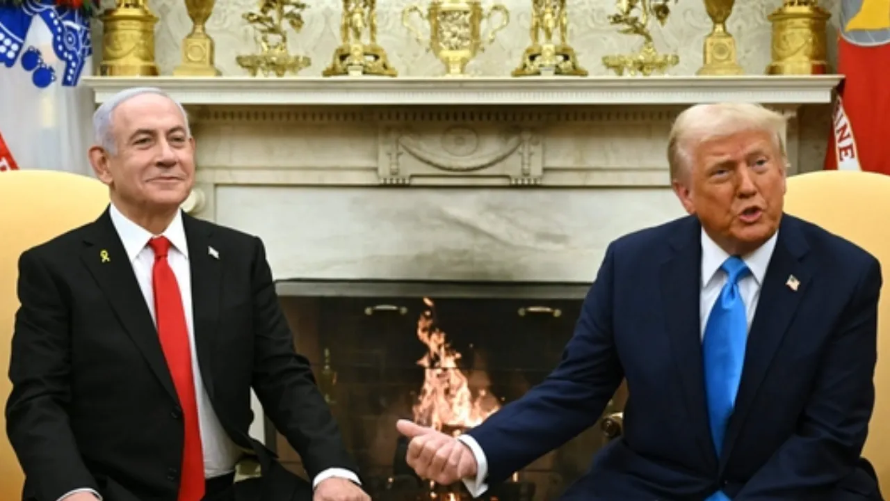  Trump says negotiations with Hamas helping Israel 'because we’re talking about Israeli hostages' Photograph: (AFP) 