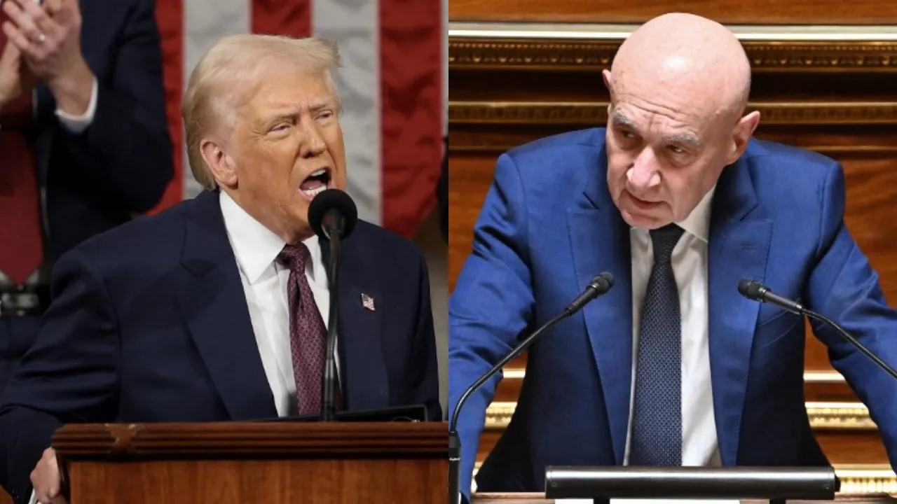  Malhuret compared Trump to Nero, a Roman emperor known for murdering his mother and wife and prosecuting Christians for a fire that devastated the empire.  Photograph: (Combination created using images from AFP) 