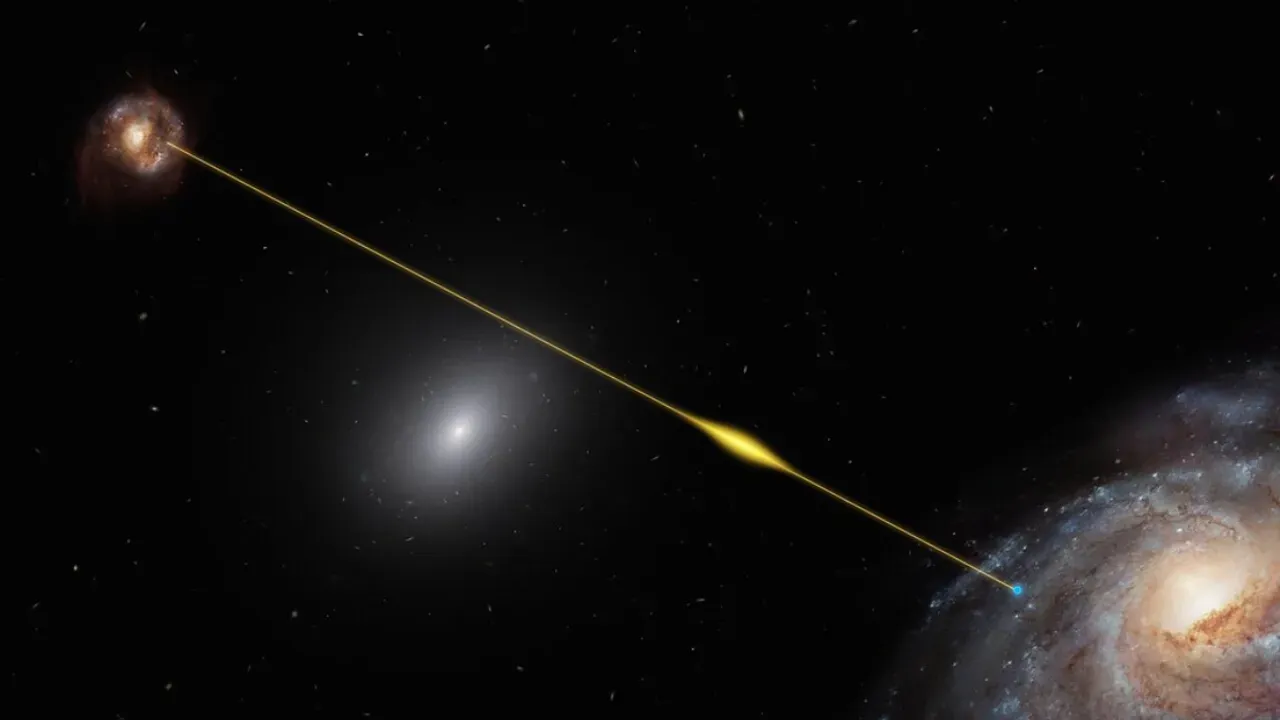  The dying star was some 200 million light years away in a distant galaxy and had just exploded.  Photograph: (Others) 