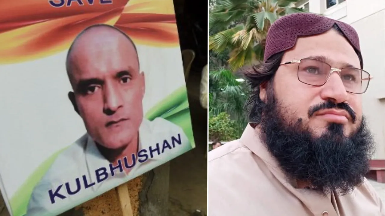  A combination photo of Kulbhushan Jadhav and Mufti Shah Mir Photograph: (AFP and X) 