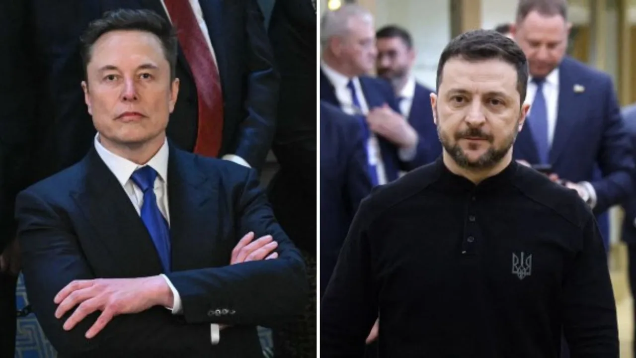  Elon Musk and Volodymye Zelensky Photograph: (AFP) 