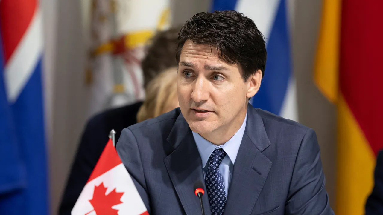  Trudeau's emotional speech came amid the tensions between Canada and the US over trade issues, particularly Trump’s 25 per cent tariffs on Canadian imports.  Photograph: (Reuters ) 