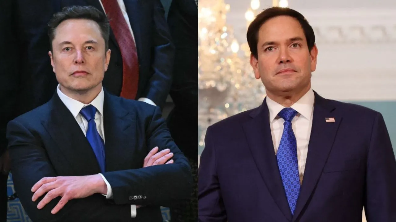  Tech billionaire Elon Musk and US Secretary of State Marco Rubio Photograph: (AFP) 