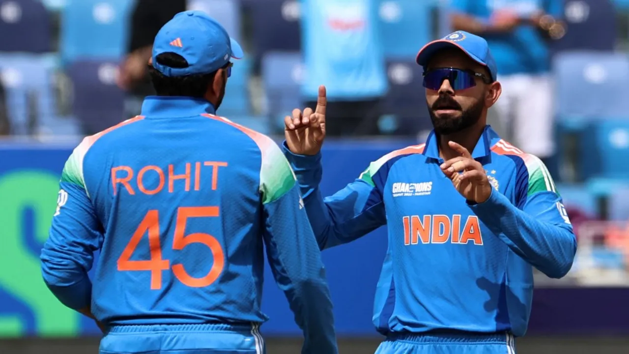  Rohit, Kohli celebrate Champions Trophy win in style Photograph: (AFP) 