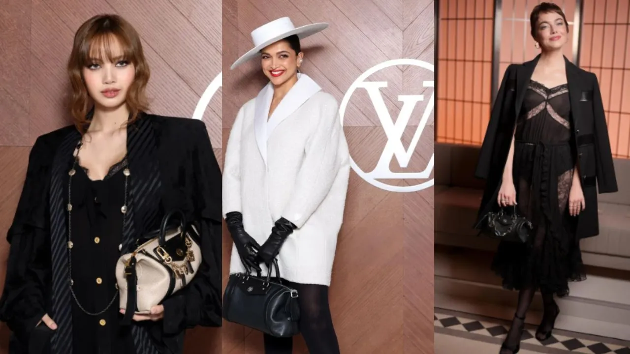  Lisa, Deepika and Emma at Louis Vuitton show Photograph: (X) 