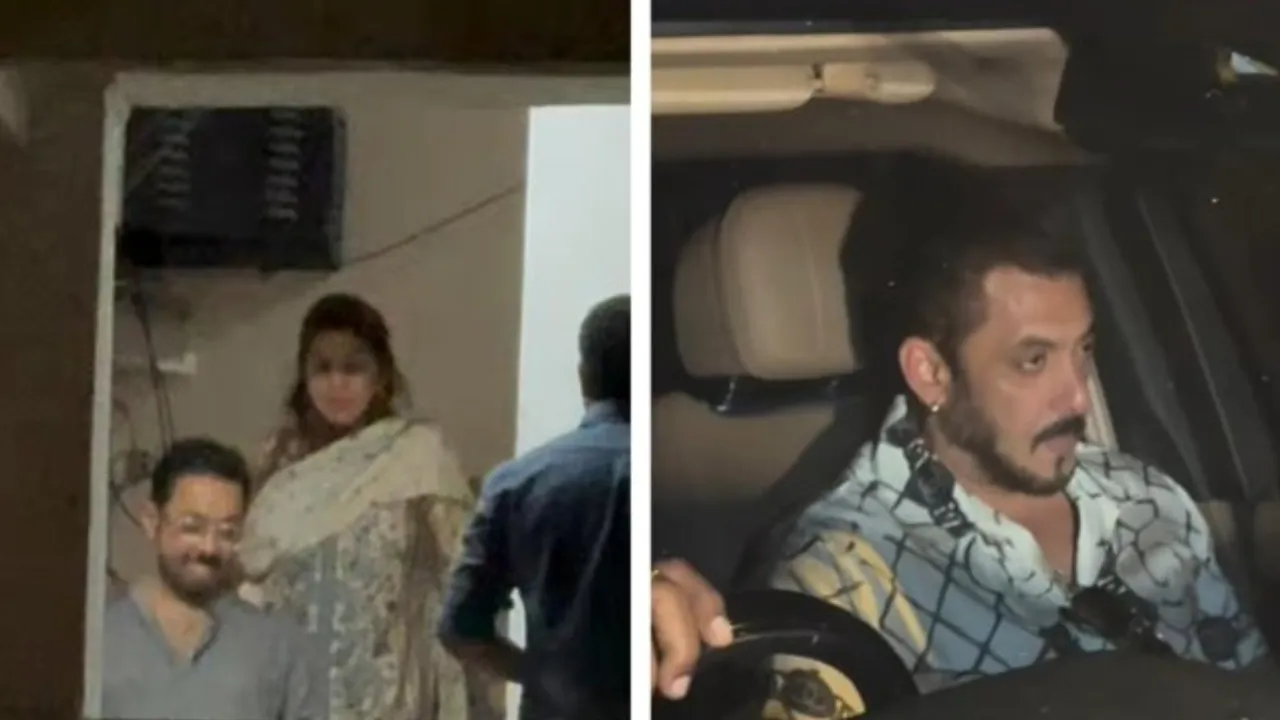  Shah Rukh Khan and Salman Khan visited Aamir Khan's residence Photograph: (X) 