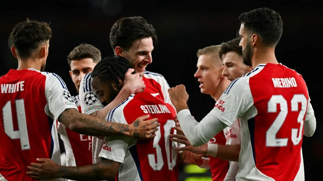  Arsenal set up Champions League quarters with Liga giants Real Madrid Photograph: (AFP) 