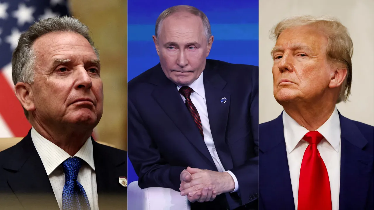  US envoy Steve Witkoff, Russian President Vladimir Putin and US President Donald Trump  Photograph: (Reuters) 