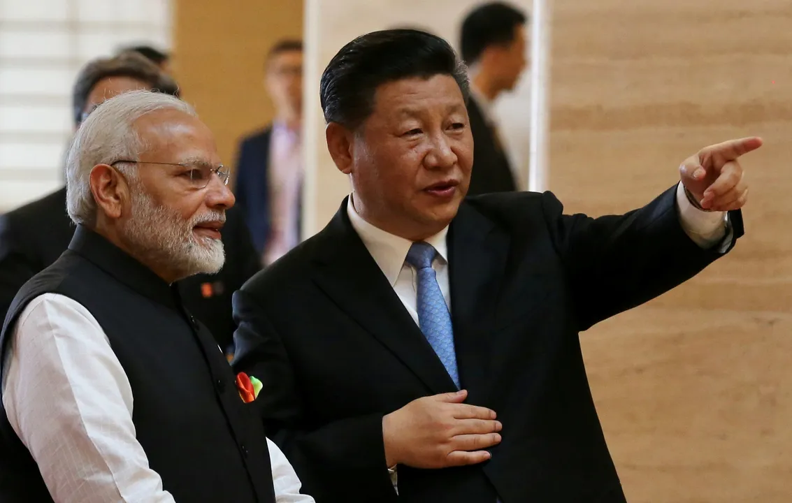  PM Modi-Xi Jinping Photograph:(Reuters) 