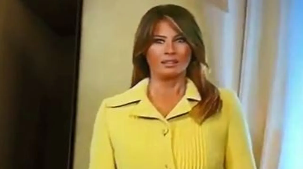  Melania after shaking hands with Putin Photograph:(X) 