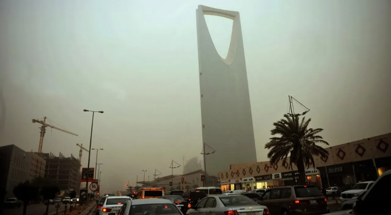  Riyadh's air pollution stems from highly prevelant sandstorms, as well as pollutants emerging from heavy traffic and industrial waste. Photograph:(AFP) 
