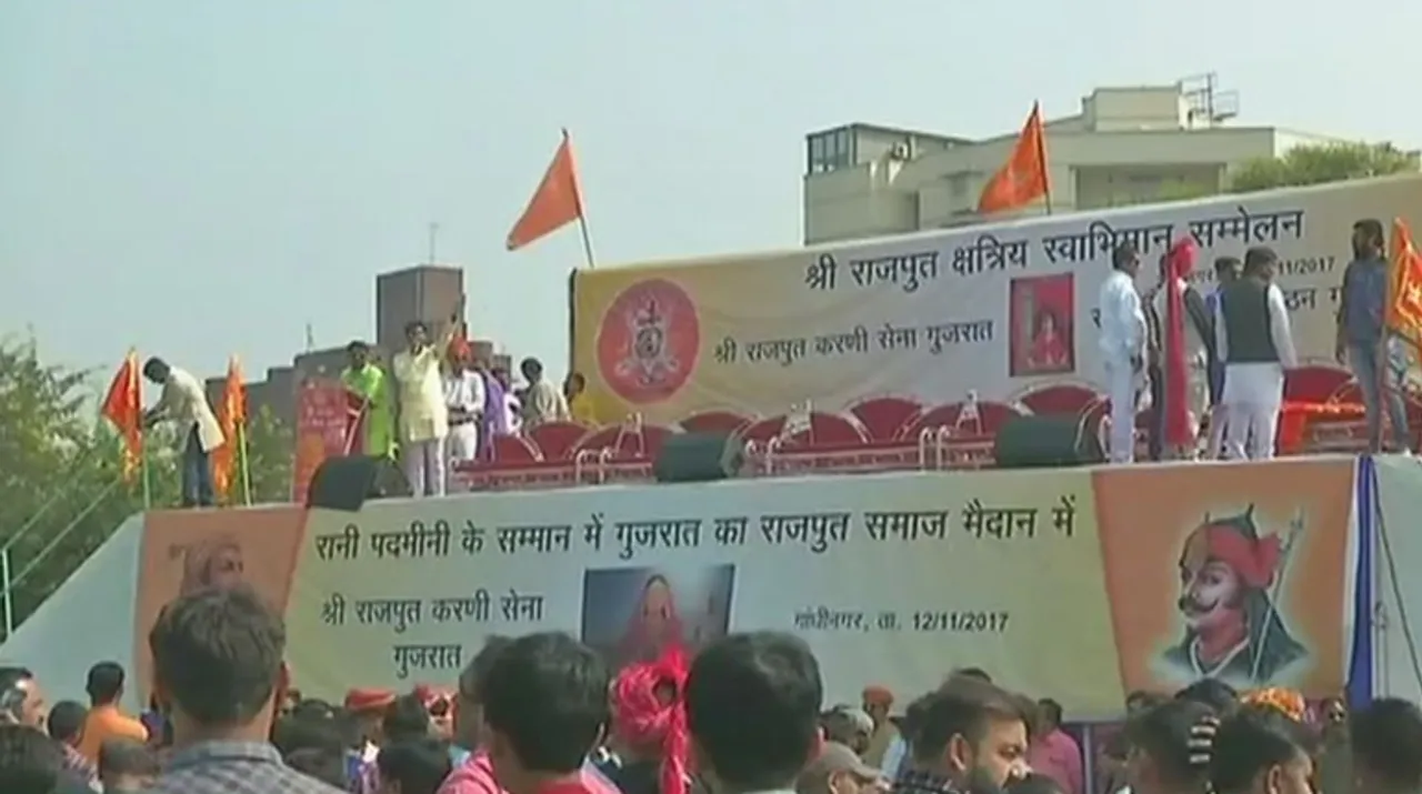 Padmavati protests Photograph:(ANI) 