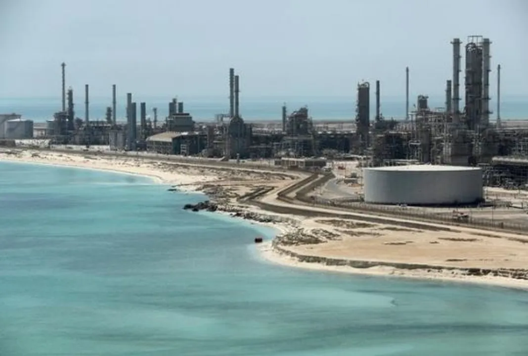  General view of Saudi Aramco's Ras Tanura oil refinery and oil terminal in Saudi Arabia (Representative image) Photograph:(Reuters) 