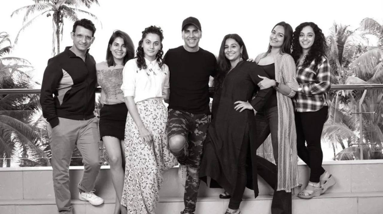  Akshay Kumar posted this photo as he announced the star-cast of his next 'Mission Mangal'.  Photograph:(X) 