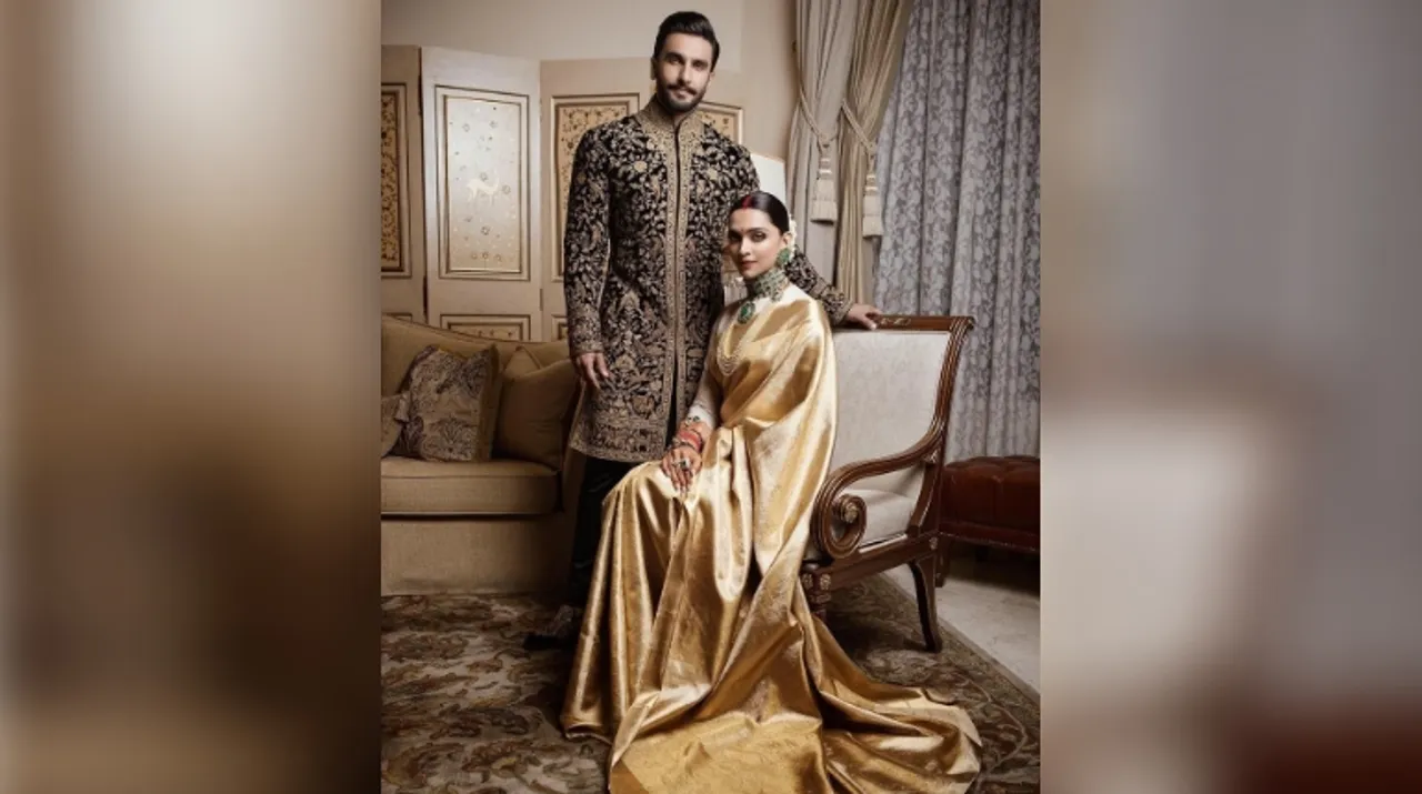  Deepika Padukone, Ranveer Singh at their Bengaluru reception. (Image via Instagram/@DeepikaPadukone) Photograph:(Instagram) 