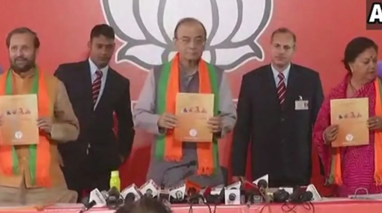  BJP manifesto Photograph:(ANI) 