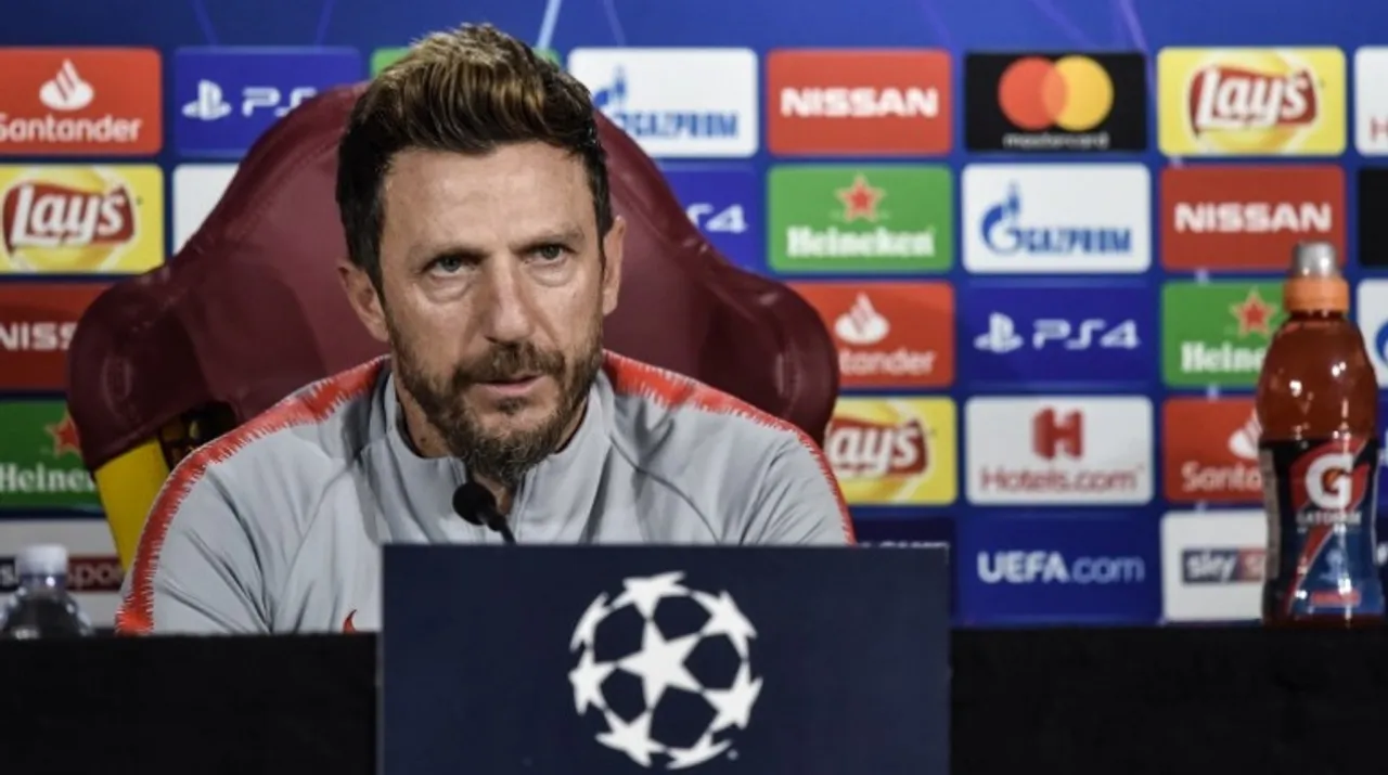  AS Roma coach Eusebio Di Francesco Photograph:(AFP) 