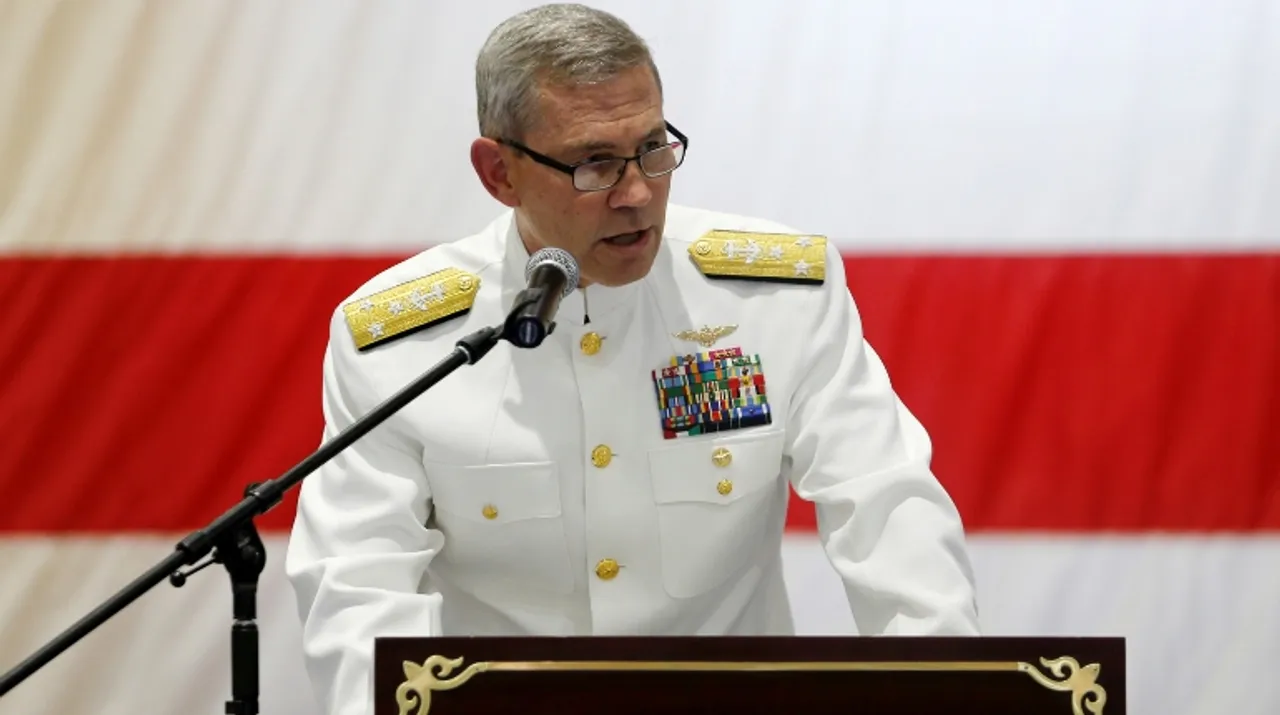  File photo of US Navy Vice Admiral Scott A Stearney. Photograph:(Reuters) 