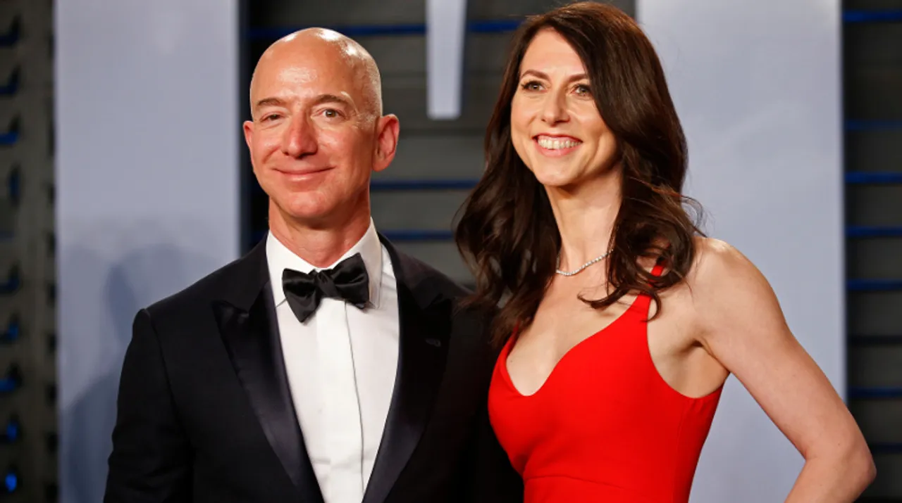  Jeff Bezos with his wife MacKenzie  Photograph:(Reuters) 