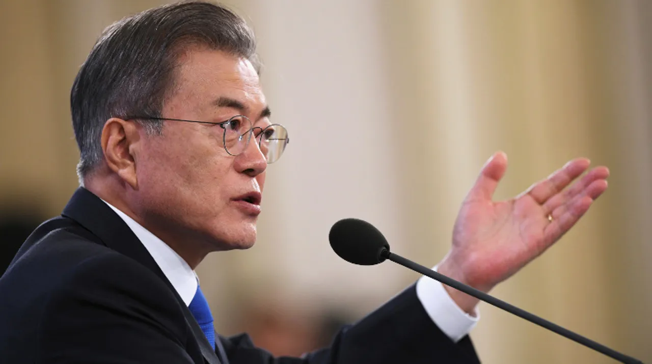  South Korean President Moon Jae-in. Photograph:(Reuters) 