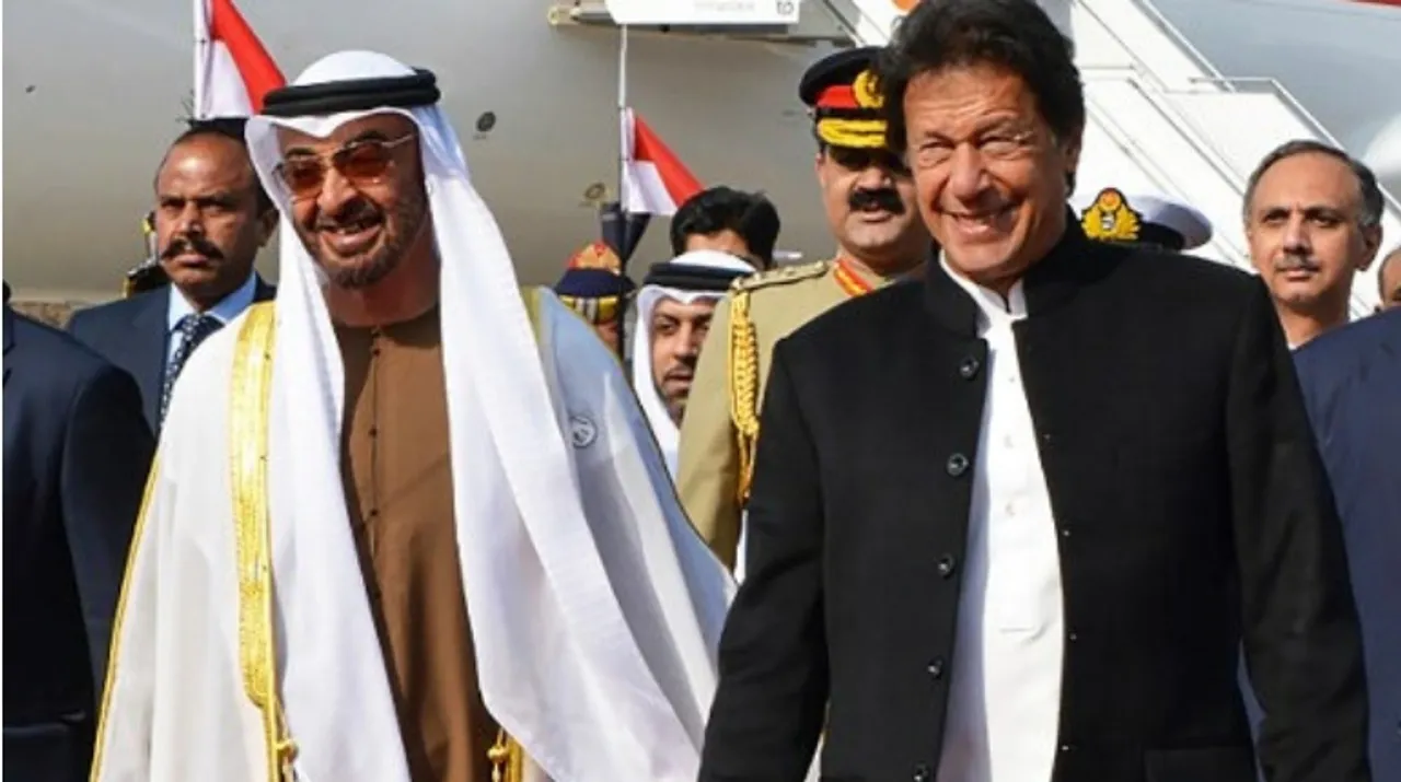  Imran Khan and Sheikh Mohamed bin Zayed Al-Nahyan Photograph:(AFP) 