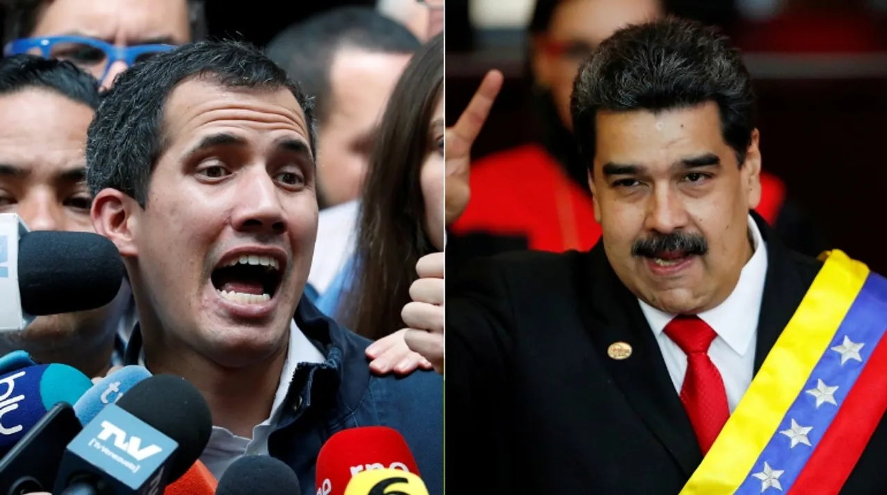  Guaido and Maduro Photograph:(Reuters) 