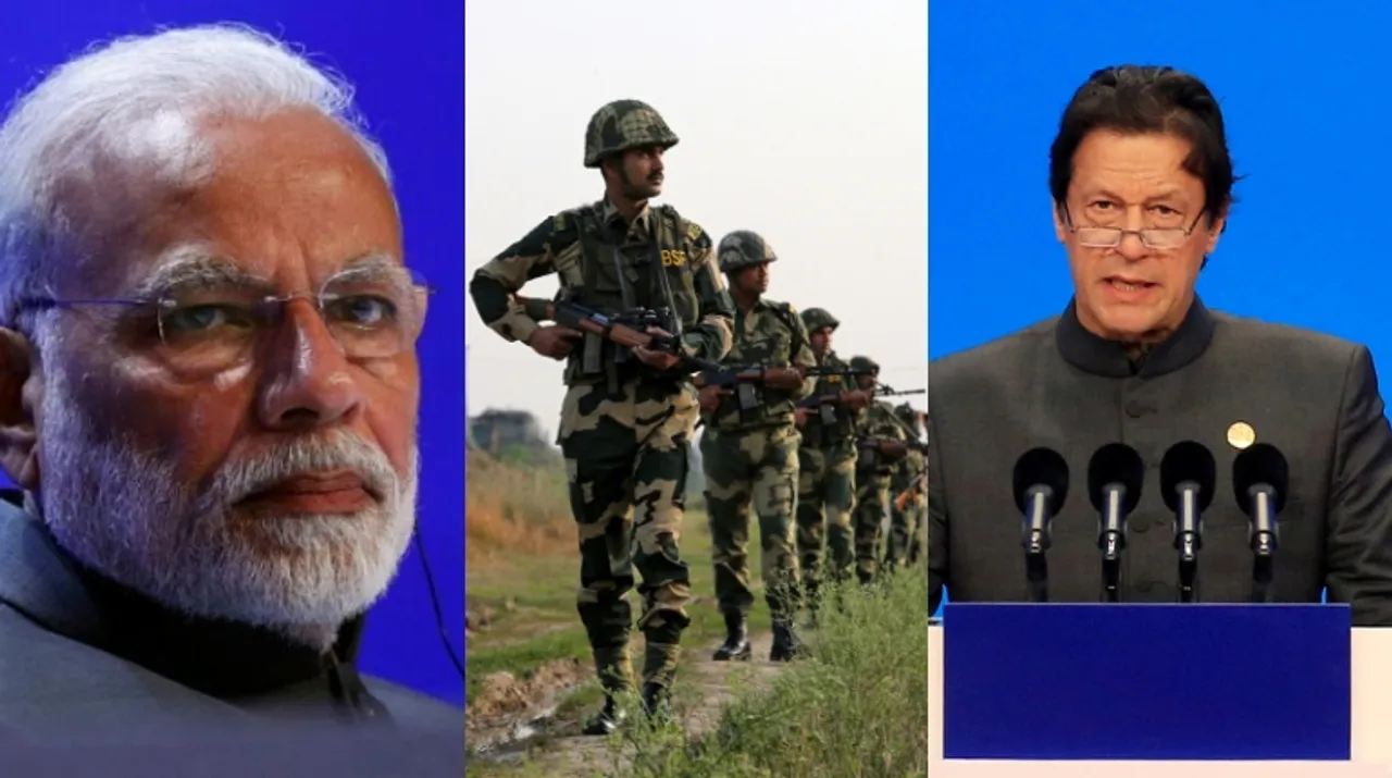  Indian Prime Minister Narendra Modi, Indian army, Pakistan Prime Minister Imran Khan. Photograph:(Reuters) 
