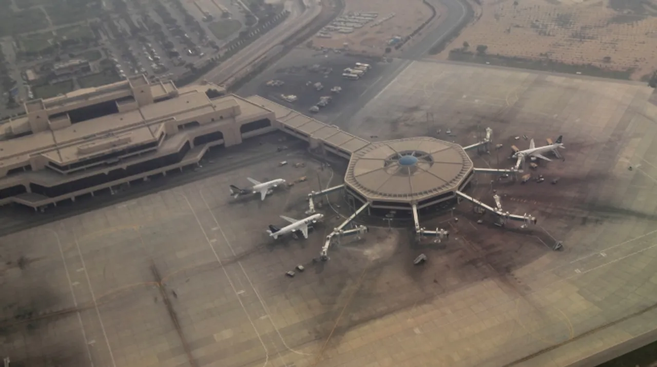  An arial view of the airplane hub at the airport in Karachi, Pakistan. Photograph:(Reuters) 