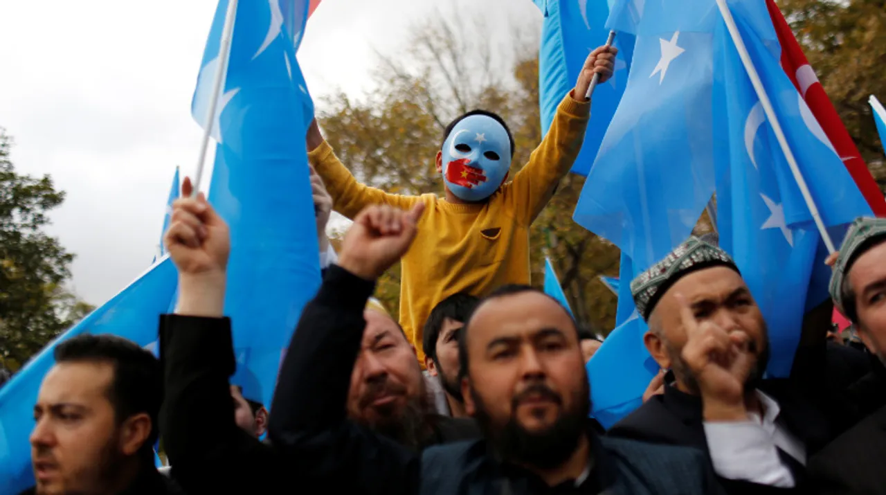  Uighurs protest in Istanbul Photograph:(Reuters) 