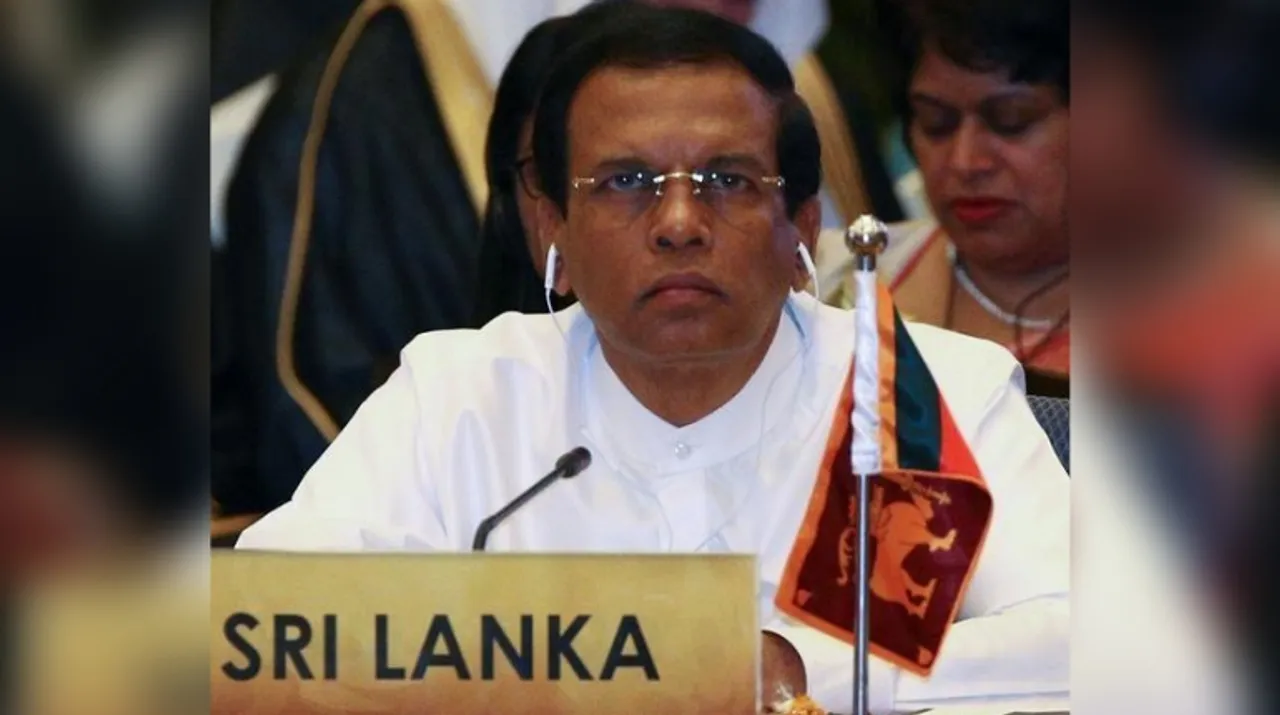  President Maithripala Sirisena: Shocked by the explosions. Photograph:(Reuters) 