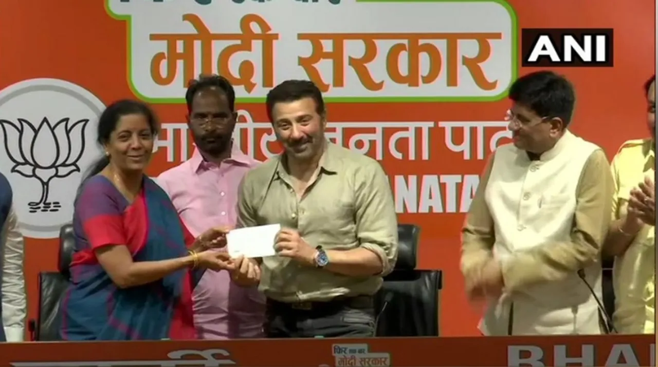  Sunny Deol is likely to contest elections from one of the key constituencies of Punjab.  Photograph:(ANI) 