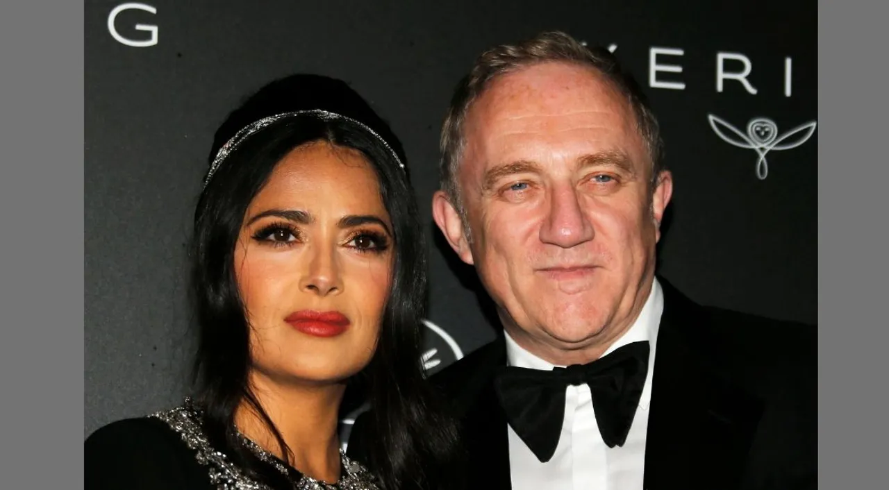   Salma Hayek and Francois-Henri Pinault  Photograph:(Reuters) 