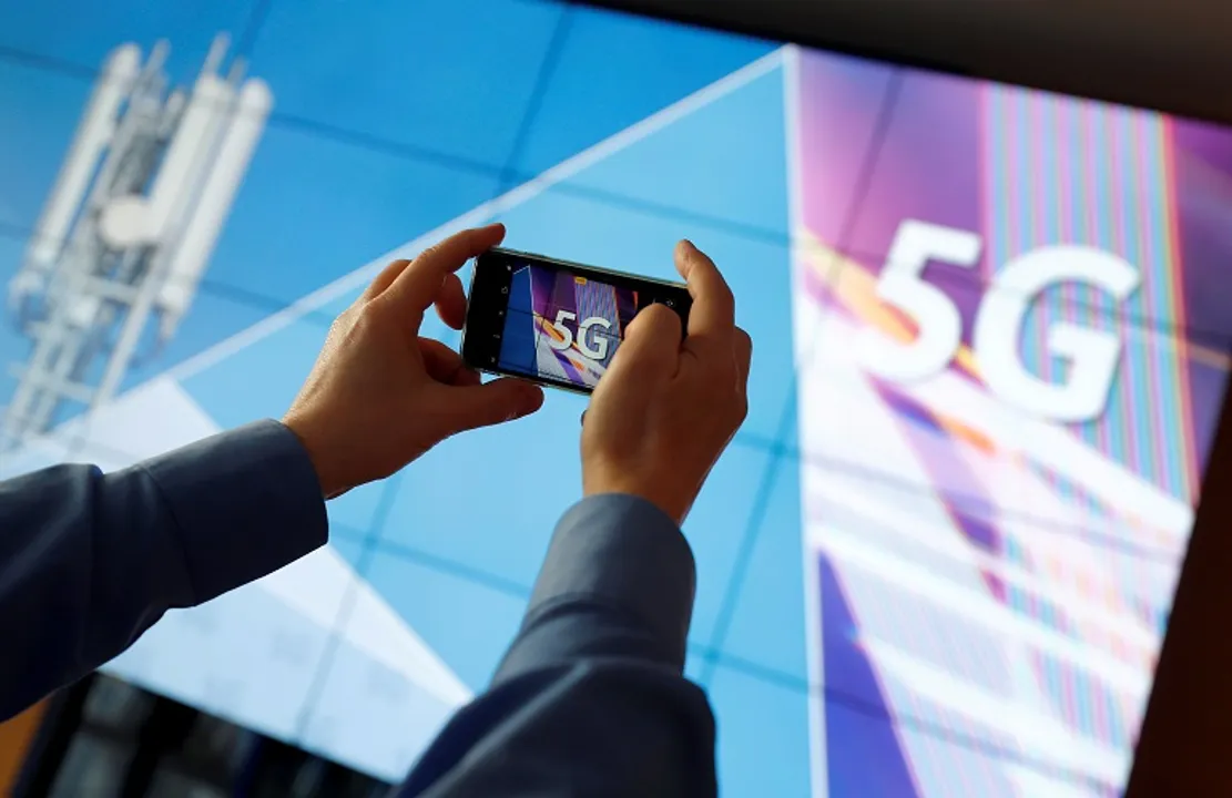 5G logo  Photograph:(Reuters) 