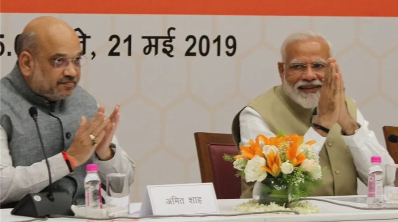  Amit Shah and Narendra modi Photograph:(IANS) 