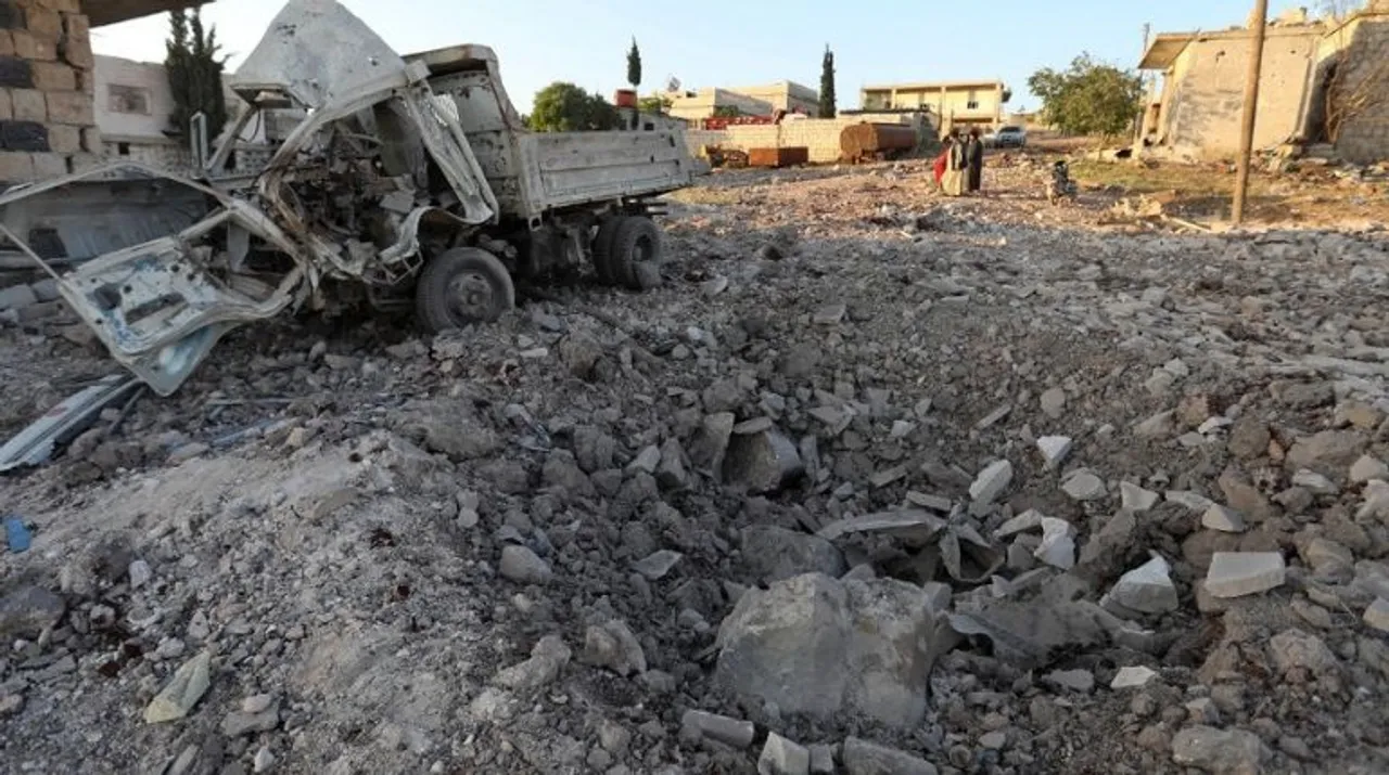  Syria air strike Photograph:(AFP) 