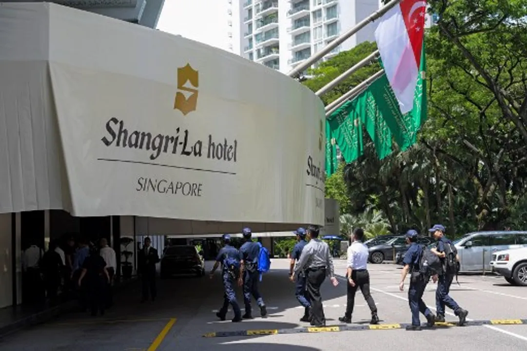  The Shangri-La Hotel at Orange Grove Road where Shangri-La Dialogue took place Photograph:(AFP) 