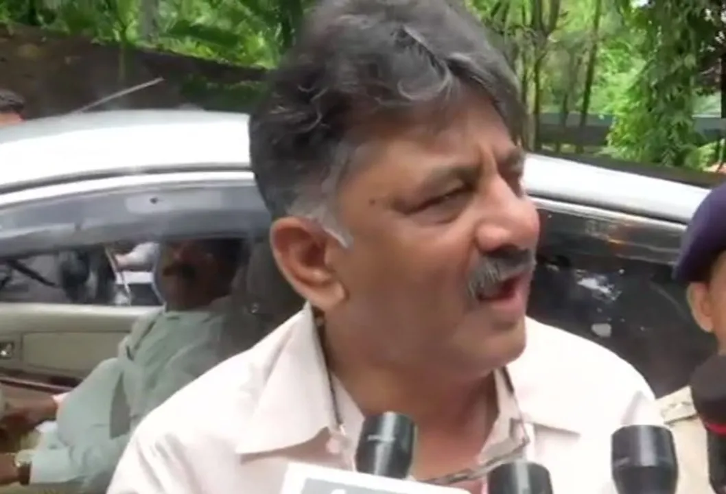  Karnataka Congress Minister DK Shivakumar Photograph:(ANI) 