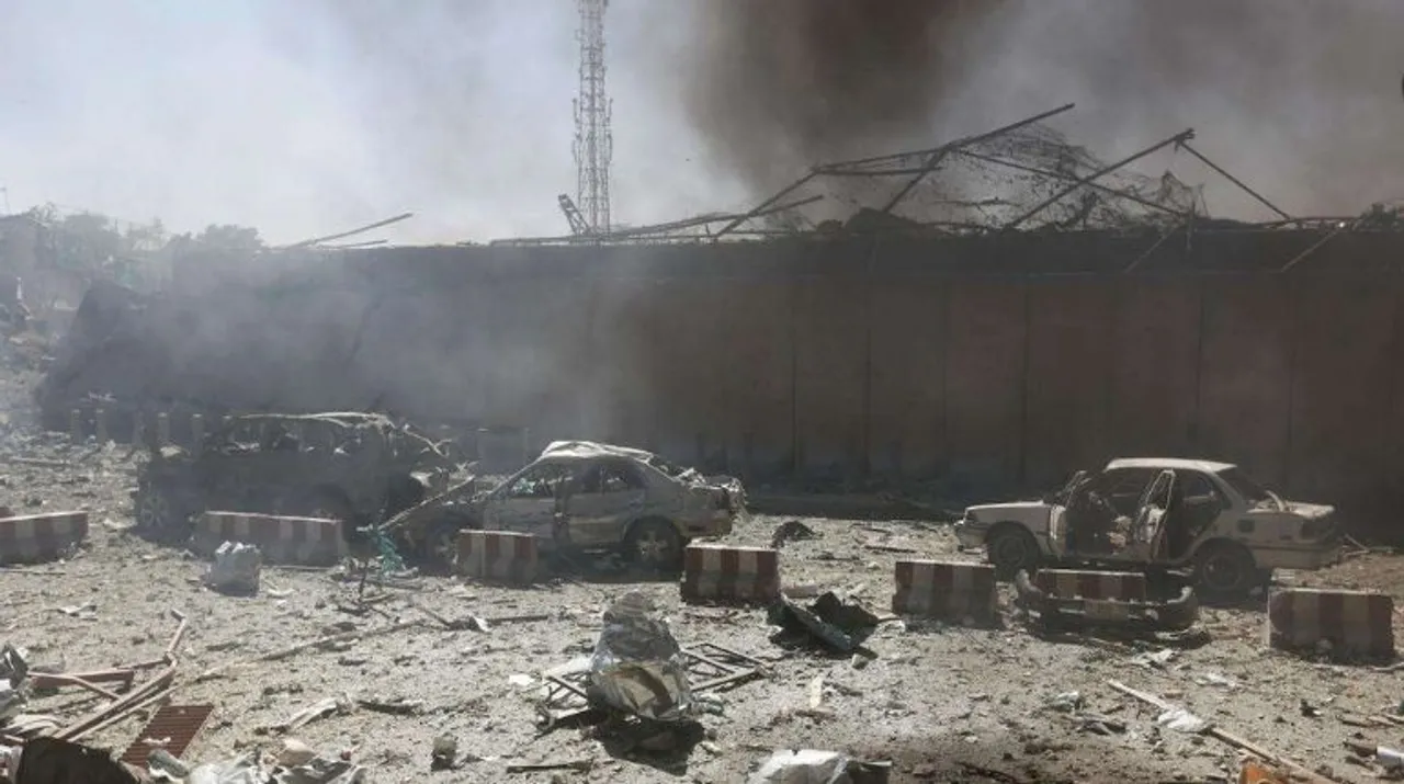  Car explosion Photograph:(Zee News Network) 
