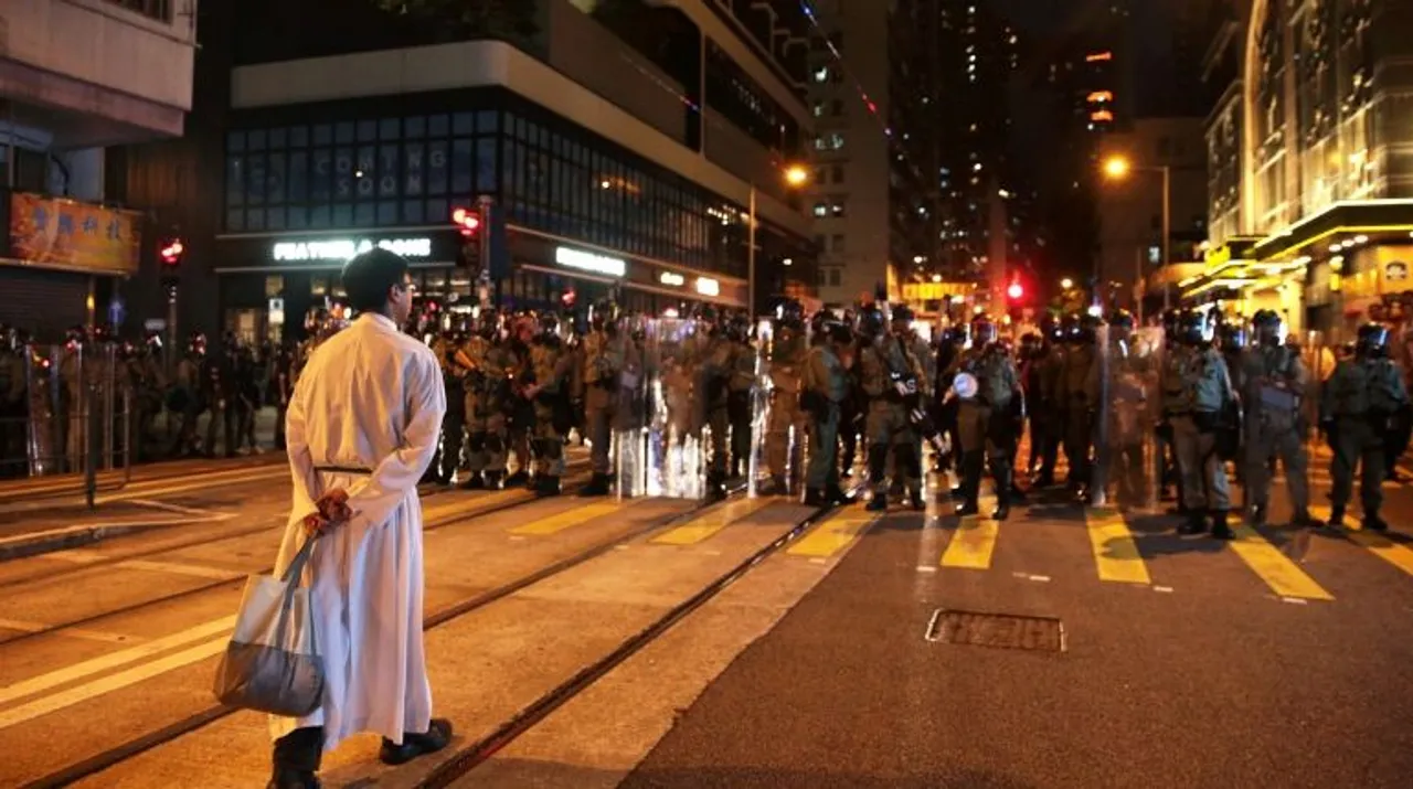  Hong Kong protest Photograph:(Reuters) 