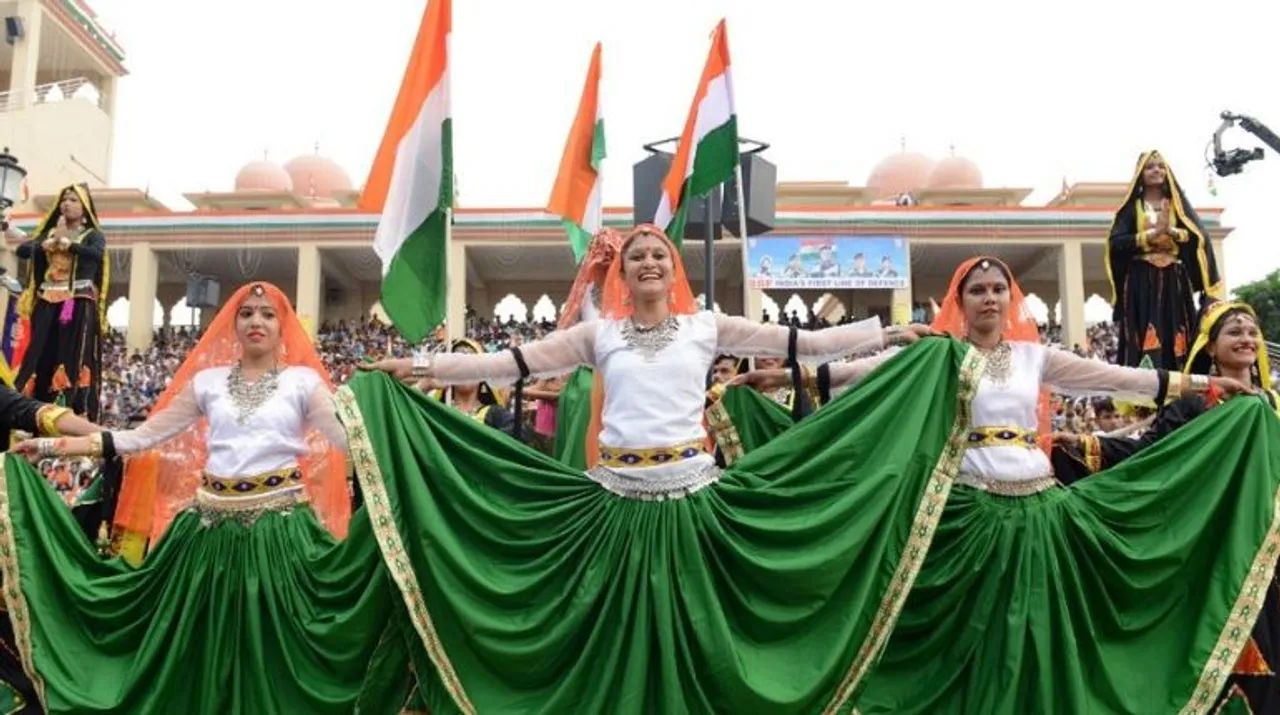  India's 73rd Independence Day Photograph:(AFP) 
