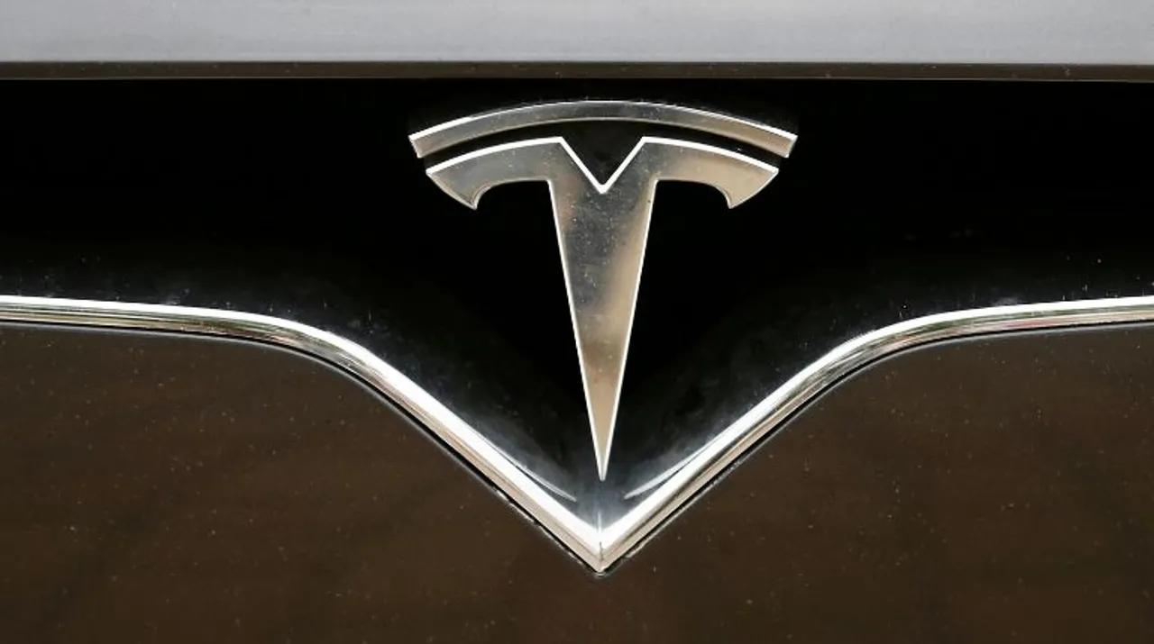  Tesla logo (file photo). Photograph:(Reuters) 