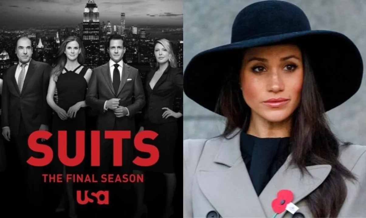  'Suits' final season poster and Meghan Markle file image Photograph:(X) 