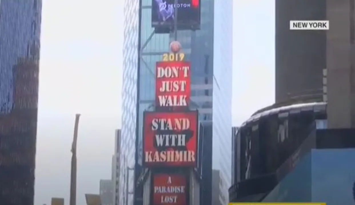  Billboard on Kashmir at Times Square Photograph:(WION) 