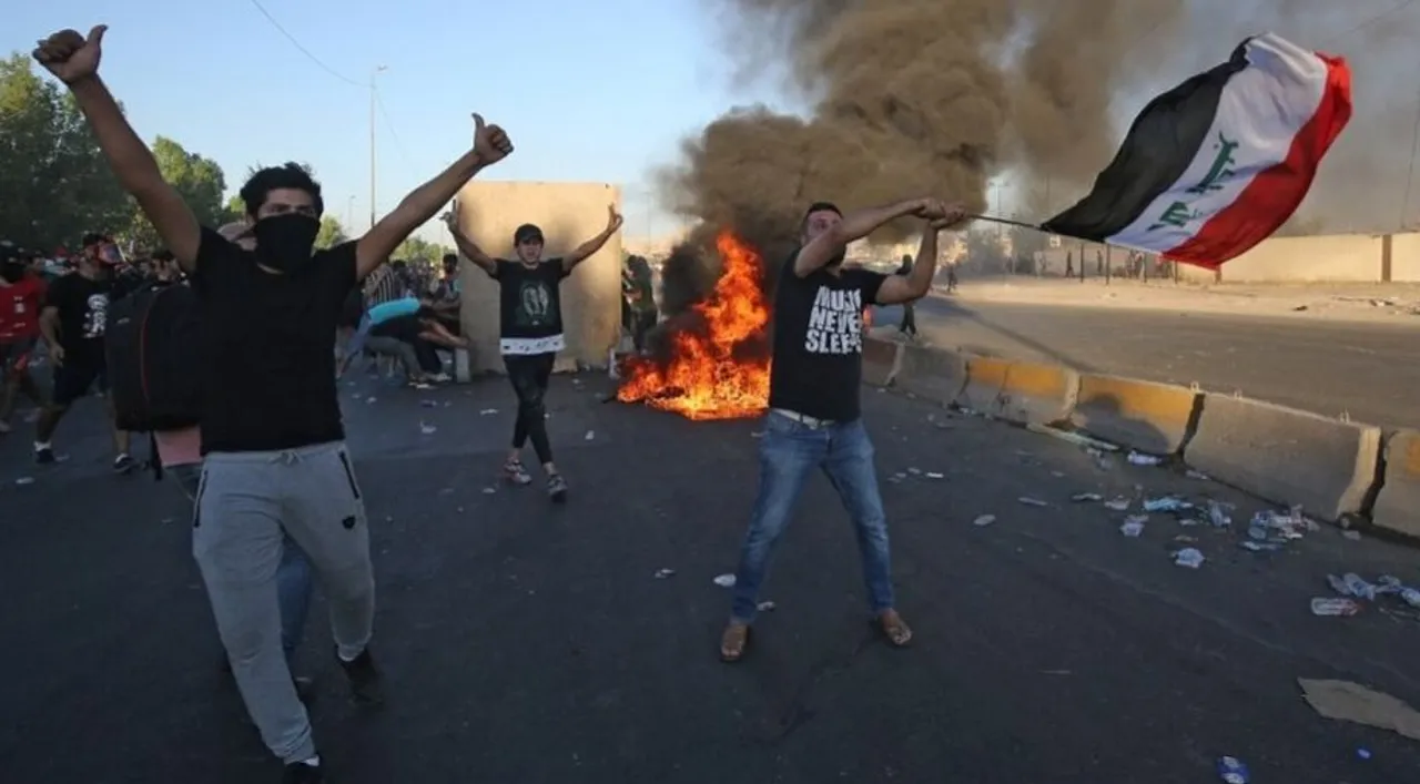  Iraq protest Photograph:(AFP) 
